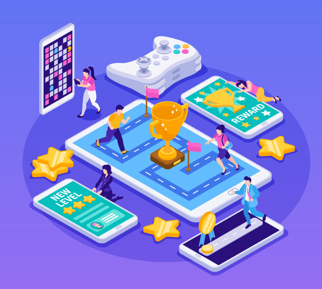 ilustração de como funciona a gamificação para produtividade