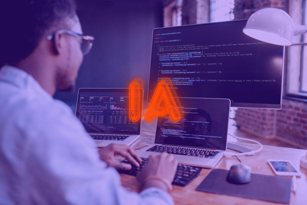 pessoa usando IA para programar algo