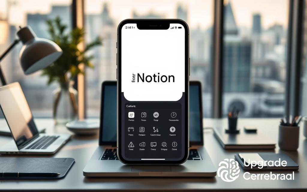 A sleek and modern iOS productivity app interface featuring the 
