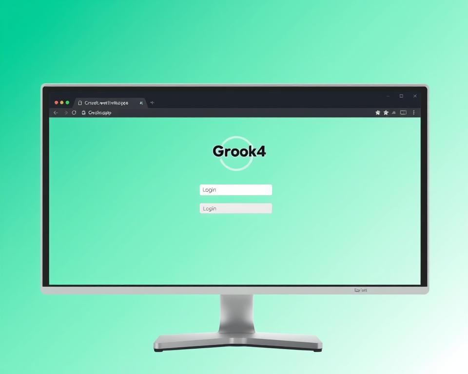 Imagem de uma tela de computador mostrando a interface de acesso ao Grok4 Imagem de uma tela de computador mostrando a interface de acesso ao Grok-4